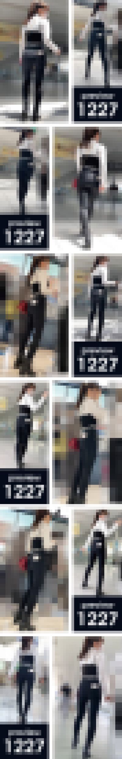 【1227】ちゃんと前向いて歩かないから変態野郎にロックオンされちゃうんだぞっ！ピチピチ黒ハイウエストスキニーパンツ女子　サンプル画像3