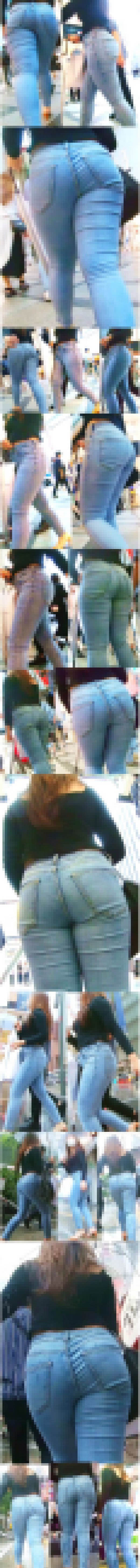 No.798どエロイ肉厚巨尻が今にもデニムからはち切れそうなお姉さんに密着取材 サンプル画像1