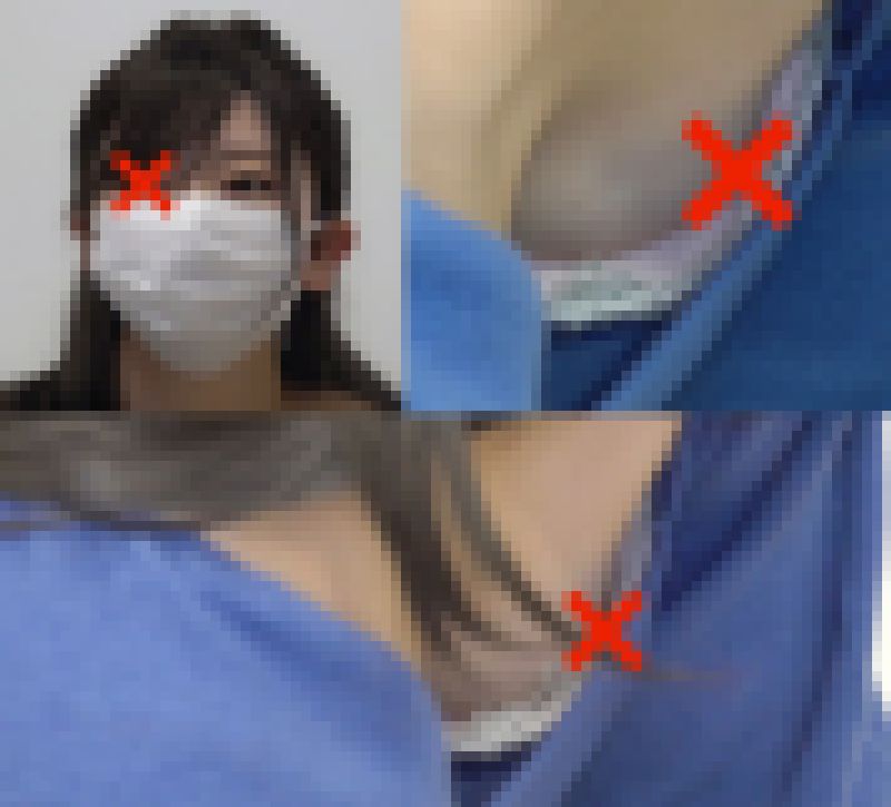 【胸チラ】人妻さん神回！浮きブラ全開で胸チラ！【救命講習31】 サンプル画像