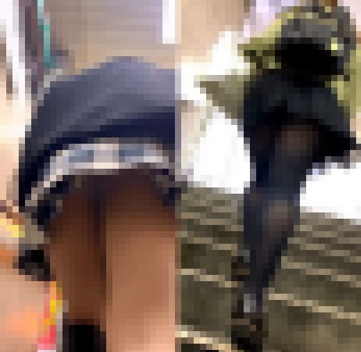 ミニスカパンチラ美女2人セット　サンプル画像1