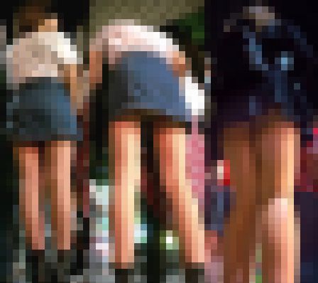 【フルHD】夜の街のミニスカ！6人のチラ　サンプル画像1