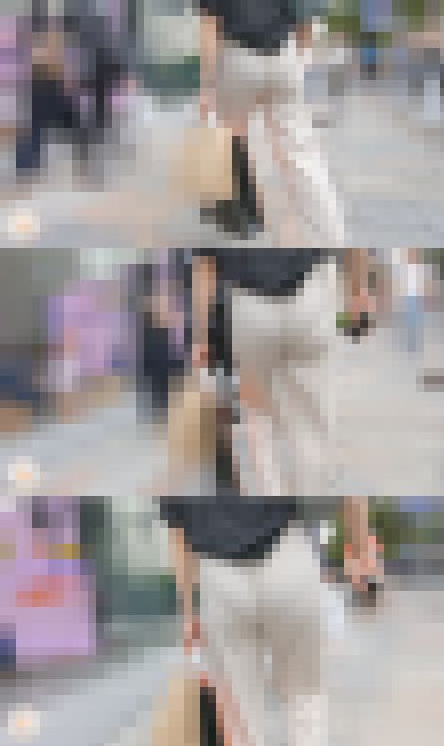 【FHD高画質】都会派ワイドパンツは鋭角ライン　サンプル画像2