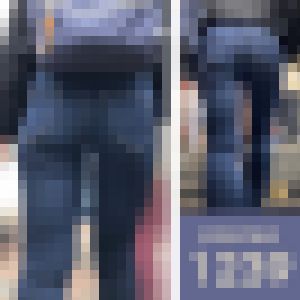 【1239】ああ…その尻ポッケの「ここをつまんでください」的目印をつまみたい！ピチピチスキニージーンズ女子 サンプル画像