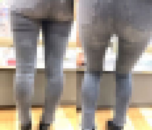 最高レベルの美脚美尻グレースキニー 真後ろの下半身オンリー【街中風景038】　サンプル画像1