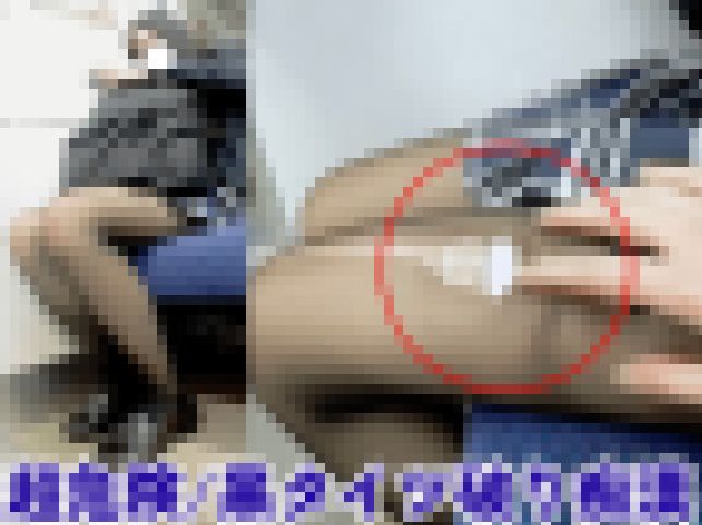 【神作】寝てるJちゃんの黒タイツ破り痴漢•••。 サンプル画像