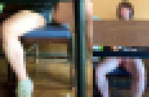 真夏の食堂は机の下で肉花弁が咲き誇る　サンプル画像2