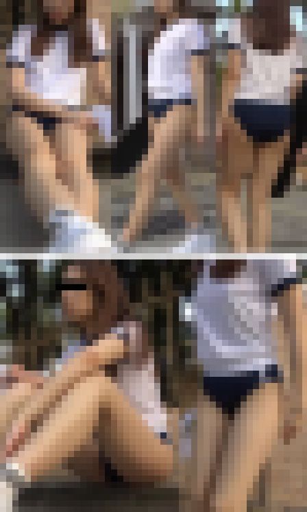 【音あり高画質】ノーブラ乳首のブルマ尻スケボ美人　サンプル画像3