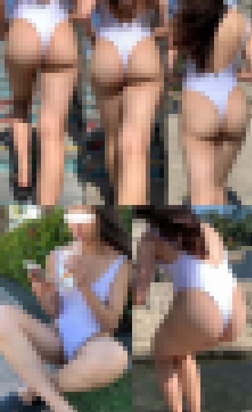 高画質 海水浴場のとんでもないハイレグ９！激しい食い込み美尻　サンプル画像1