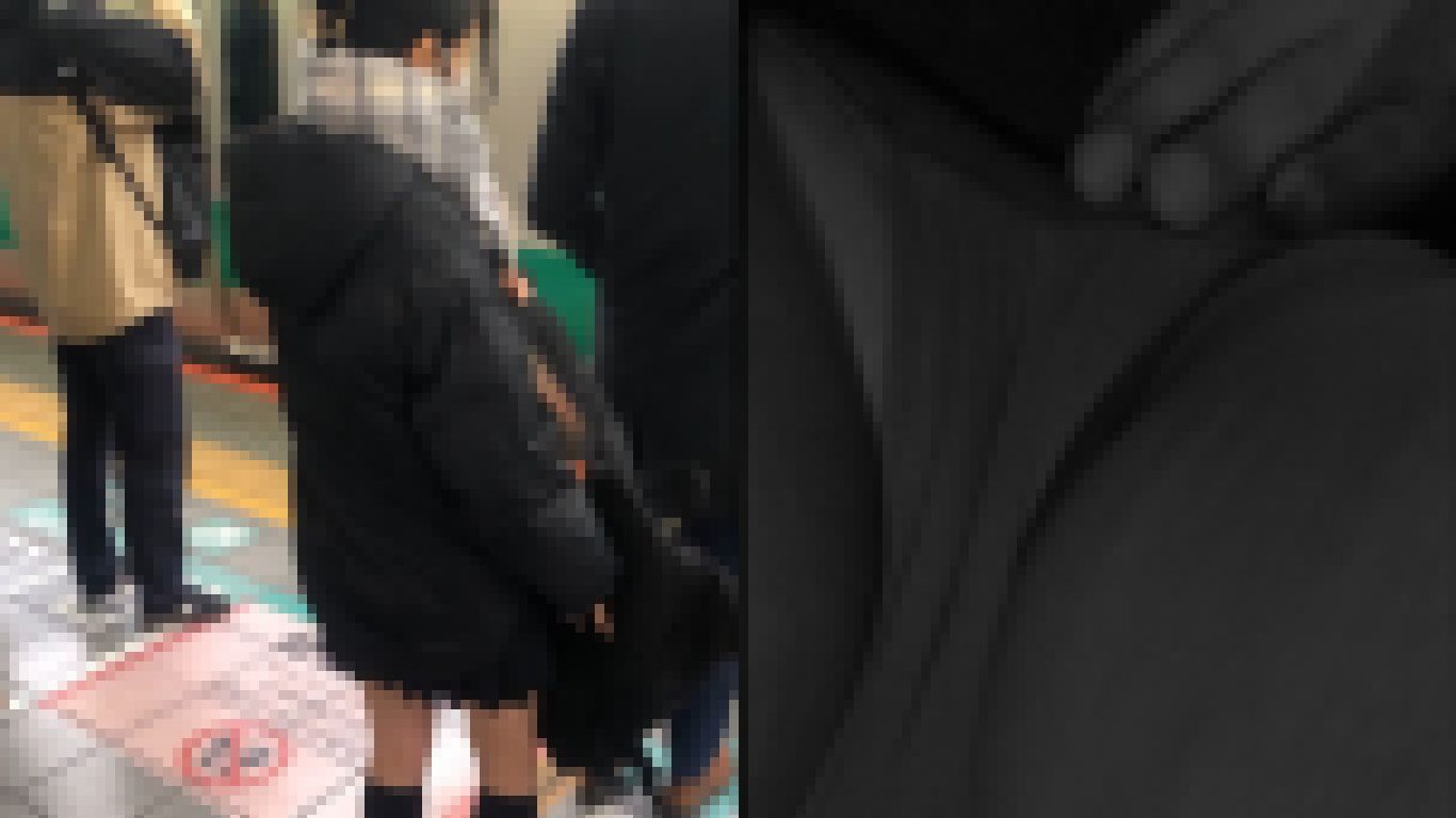 素人痴漢日記２２TRAIN目★紺のハイソックス女子の生態 サンプル画像
