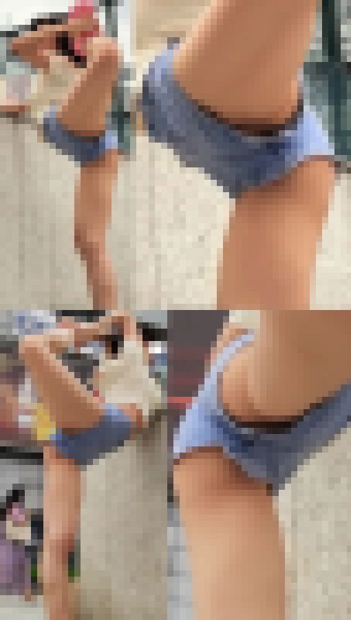 高画質 街中でいきなり柔軟！お尻と股間が　サンプル画像3