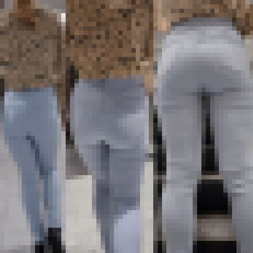 【カラーデニム】お尻の形が丸分かりなぴたぴたデニム金髪ギャル4　サンプル画像1