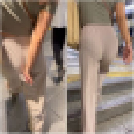 《４K・高画質》「パンティーの食い込みが気になる様子　透け感も抜群のエロギャル」　サンプル画像1