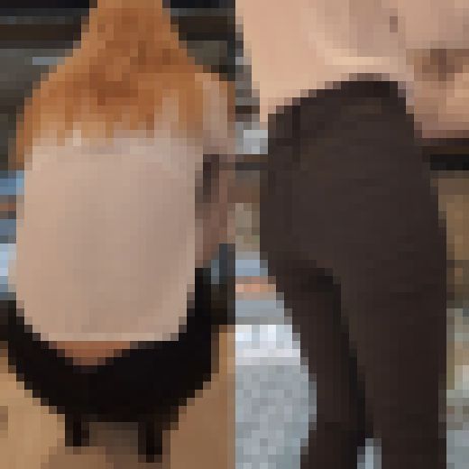 【ピチピチ黒デニム】透けブラさせまくる巨尻お姉さん3　サンプル画像3