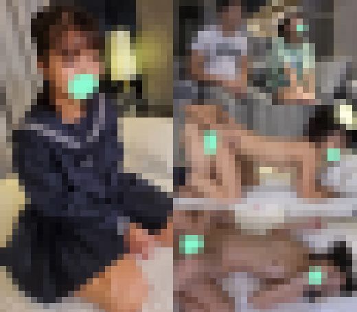 《個人撮影》写真撮るだけの約束で捕獲したパパ活J〇を丸め込んで無理矢理エッチ「怖い…変な声出ちゃう!」初めての快感に戸惑いながら サンプル画像1