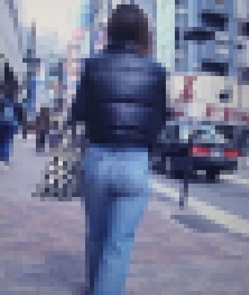 スタイル抜群のハイセンス美女がデニム履いて歩いてるよ　サンプル画像1