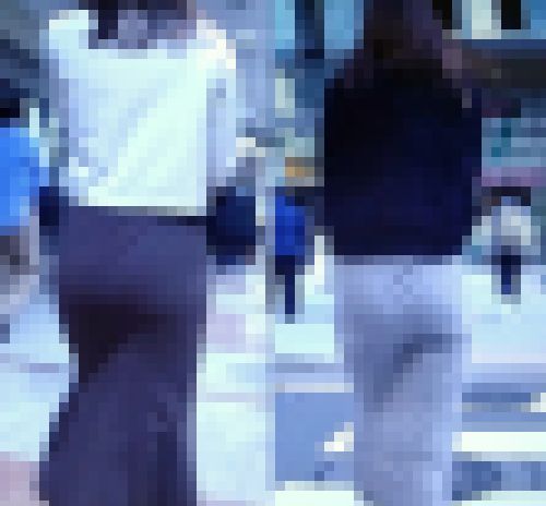 タイトスカートを履いた美人お姉さんが美尻プルプルさせて歩いてるよ(2名収録) サンプル画像