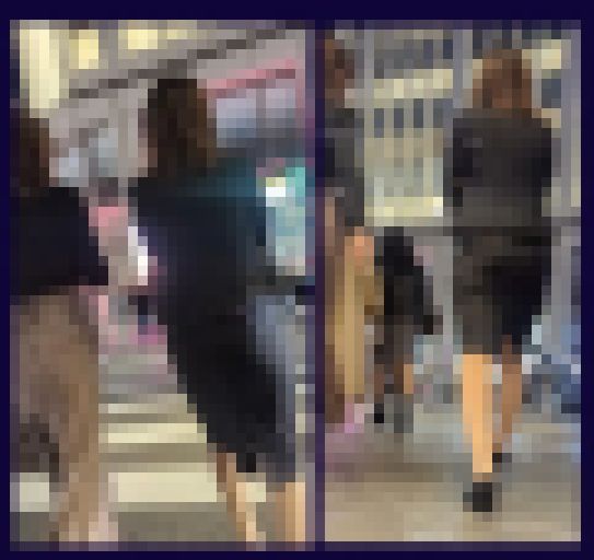 スーツとロングタイスカ、夜の街のOLコンビ！ サンプル画像