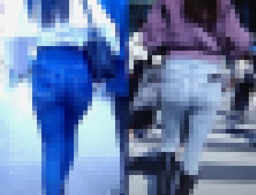 ハイウエストスキニーデニム履いた美人お姉さんとデニム履いたセクシー美女(2名収録) サンプル画像