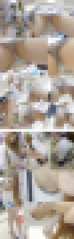 ゆるい胸元からモロパイぽろりの無防備エロ美女パンチラ盗撮　サンプル画像1