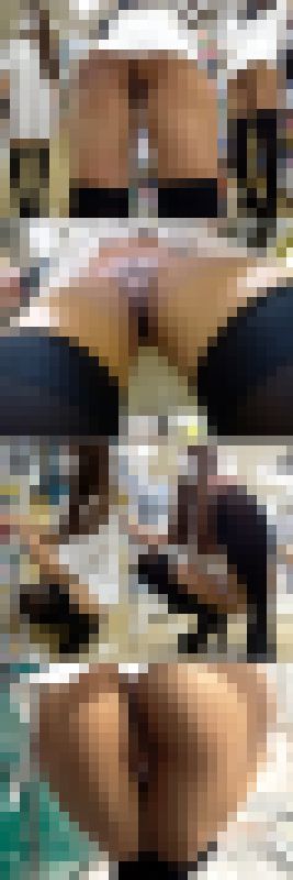 【乳首モロ見え】激クイ込みTバックがエロいノーブラお姉さん♪ハミマンや乳首もモロ見えで大興奮!! サンプル画像1