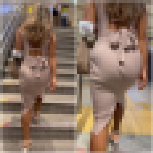 《４K・高画質》「ゴリゴリなデカ尻黒GAL！陽気なおじさんにナンパされる」　サンプル画像1