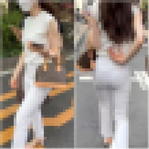 《４K・高画質》「春を満喫しにきた美女の白ピタパン」 サンプル画像