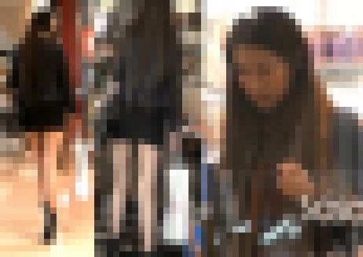 【しゃがみ込んだ瞬間まで盗撮wwクッソ短いミニスカお姉さんを粘着しまくり！！】 サンプル画像