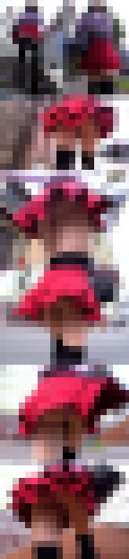 【ニーハイ肉厚パンチラ】露出度90%のTバック生尻！　サンプル画像1