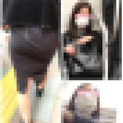 【再販】ダークグレースカートの光沢でフィット具合がセクシーで美しい。身体にフィットしラインが浮き出ている最高のシーン【9】 サンプル画像