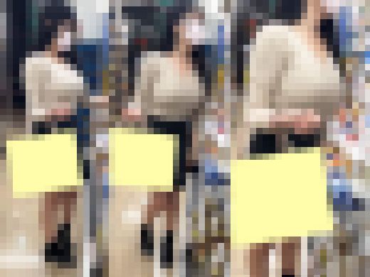 誰もが二度見しちゃう反則級なおっぱいのお姉さんを禁断の逆さ撮り Vol.1　サンプル画像1