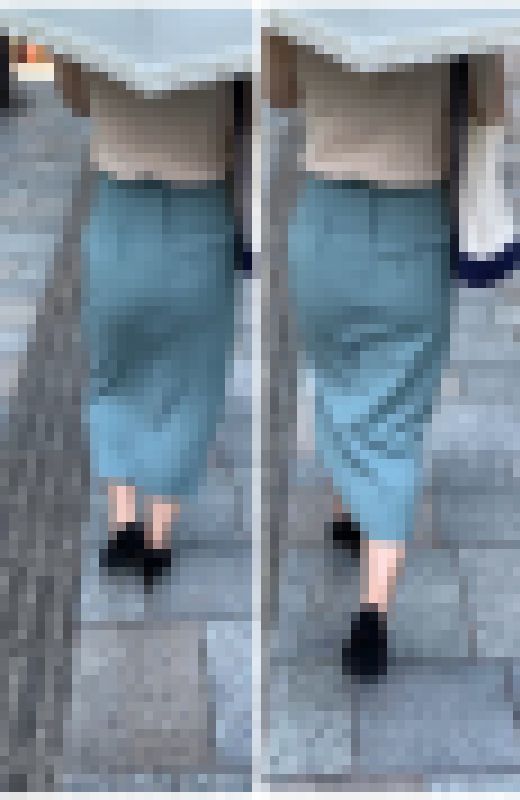 【再販】タイトスカートに汗がびっしょり染みだしているにに関わらず街中を闊歩するセクシーなお姉さん【16】　サンプル画像1