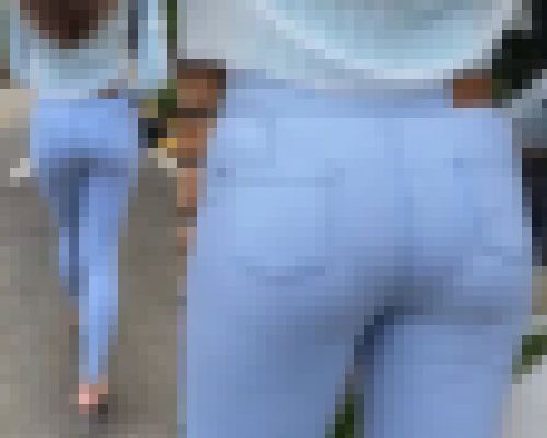 【高画質】ジーンズ肉尻パンツライン美人　サンプル画像3