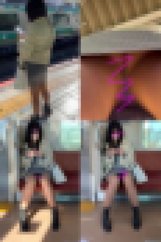 （顔モ無し）ニットワンピのパンストパンちらお姉さん☆　サンプル画像1