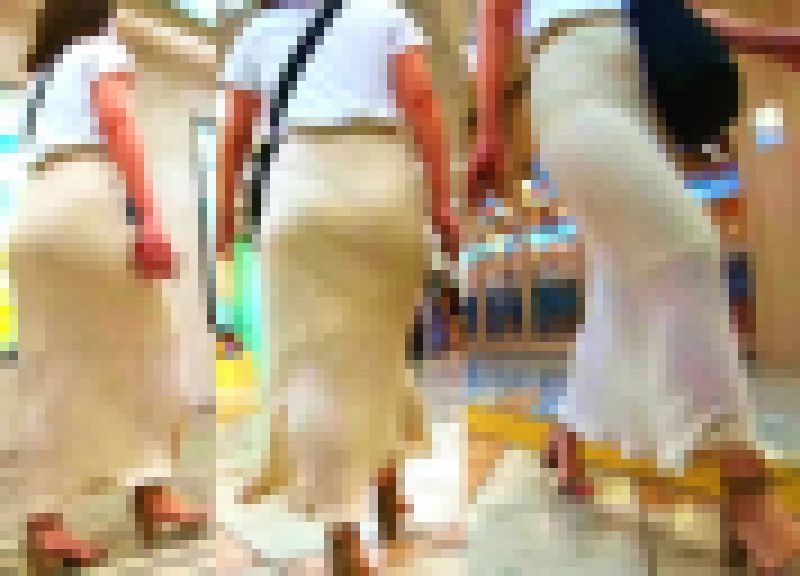 No.847肉感バッチリのプリ尻を左右に震わし誘惑するお姉さんに密着取材 サンプル画像