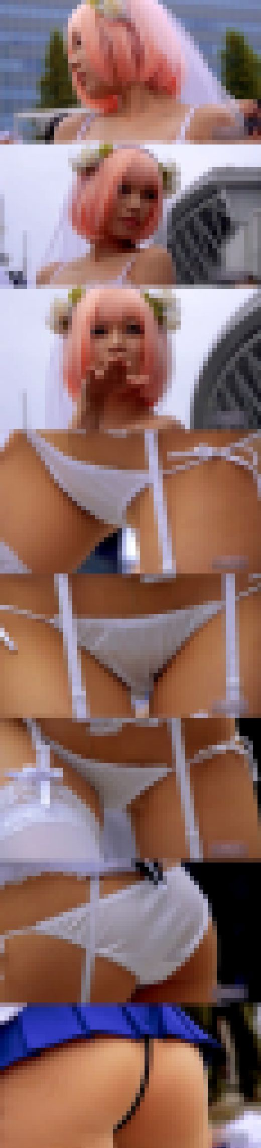 コミケで透け透けパンスト美脚コスプレイヤーさん達とかを個人撮影　サンプル画像1