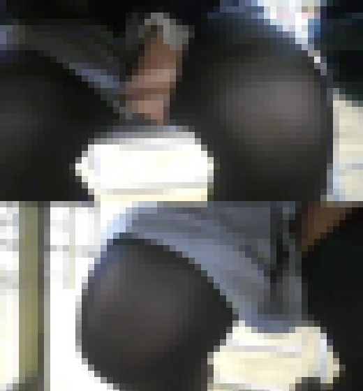 【制服女子のスト足】吉高由里子似の制服女子　お勉強中は無邪気にガニ股でおっぴろげ　エロい黒ストがたまらないw　その3【ツインテ】　サンプル画像2