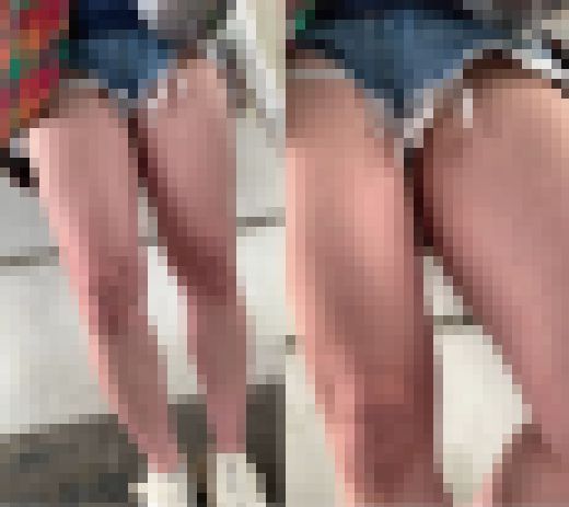 寒いならそんなショーパン履くなかれ！！鳥肌生脚ラッキー接写　サンプル画像2