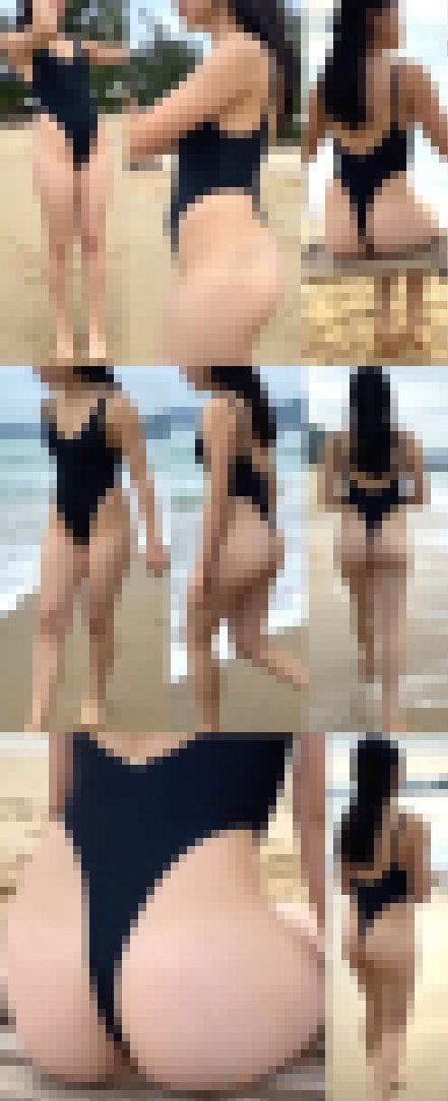 高画質 海水浴場のとんでもないハイレグ 3、4、5のセット　サンプル画像1