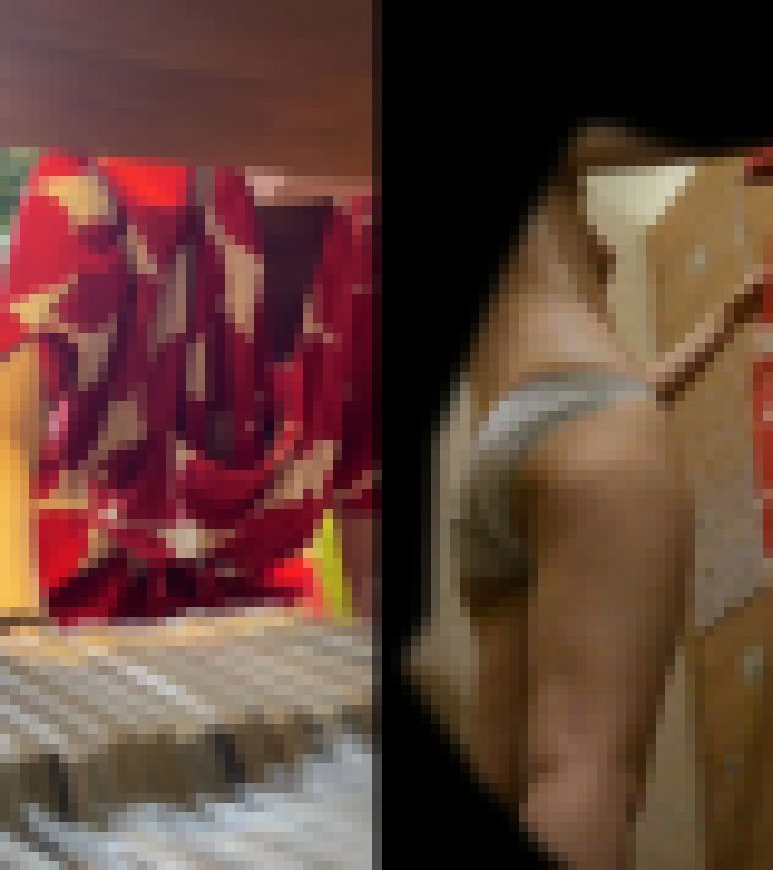 温泉施設での胸チラ、脱衣所04 サンプル画像