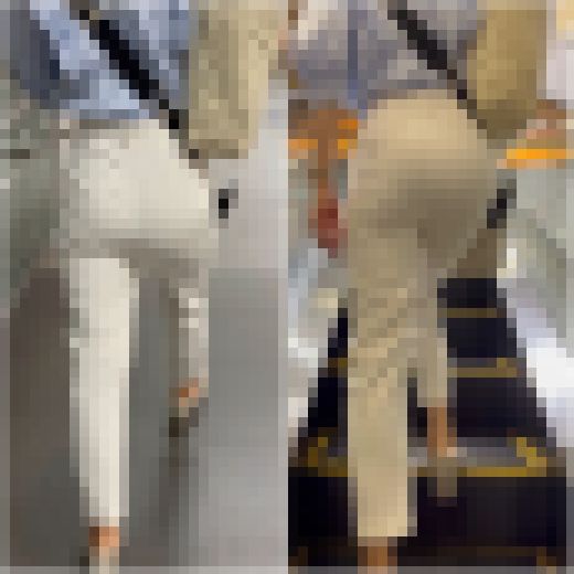 《４K・高画質》「立派な桃尻　キャリアウーマンの白ハイウエストパンツ」　サンプル画像1
