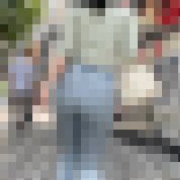 【通スピ＆スロー】腰をフリフリ！むっちりデニムな着衣お姉様をロックオン！ サンプル画像