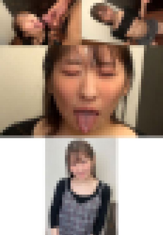 個撮）【おねだり顔射14】キュートな彼女【長いベロを絡めて見つめてフェラが可愛すぎ！】瞳が綺麗な愛らしいお顔に大量ザーメンぶっか　サンプル画像3