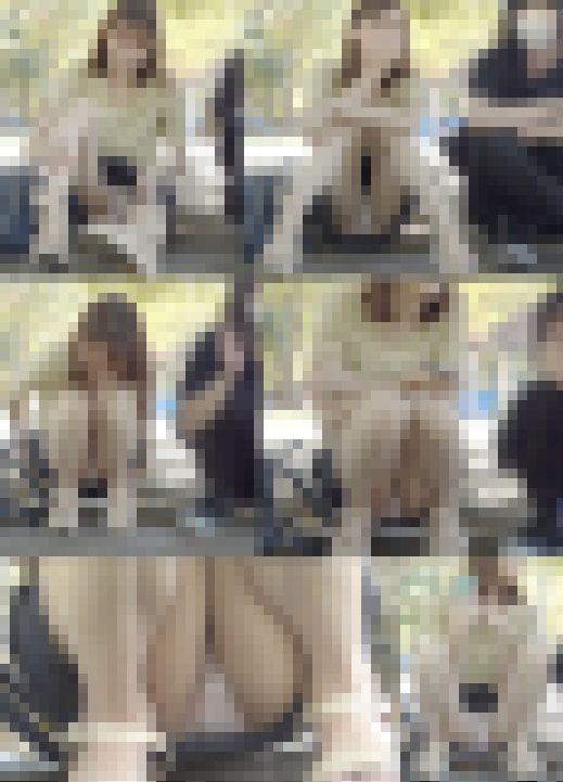 無防備女子の無防備ぱいチラと開脚パンチラ盗撮　サンプル画像1