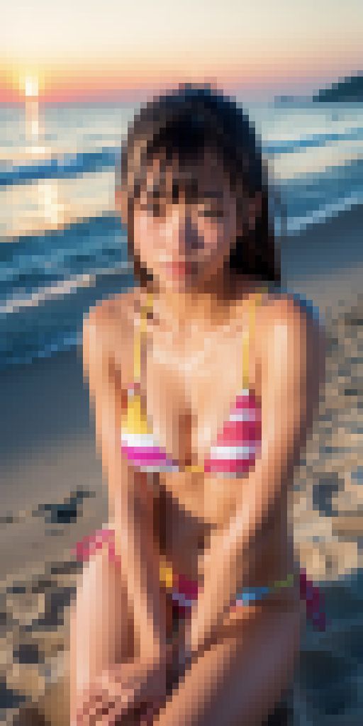 【実写風】浜辺の水着ギャル、ビキニギャル画像集　サンプル画像1