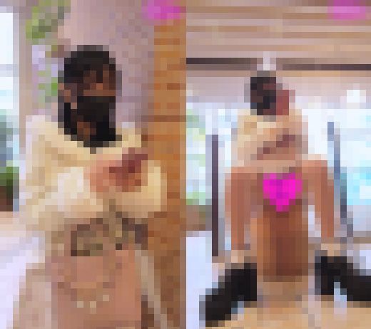 【縦型動画】街で出会った厚底ピンクな可愛い系女子（2）ショッピングで逆さ撮りパンチラ編　サンプル画像1