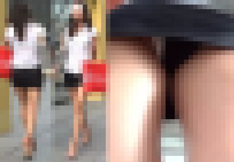 【FHD高画質】はみ出た生パンの透けブラＯＬさん サンプル画像