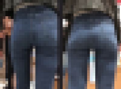 Raa18@スキニーデニム(前編)『立ち止まればP線！歩けばヒゲシワ！死角無し超絶美尻！』 サンプル画像