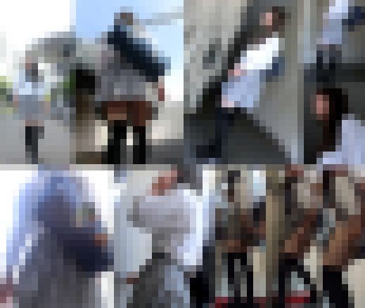 ニーハイ制服美●女が卑劣な痴漢で股間をびっしょり濡らしてしまう恥辱初体験編　サンプル画像1