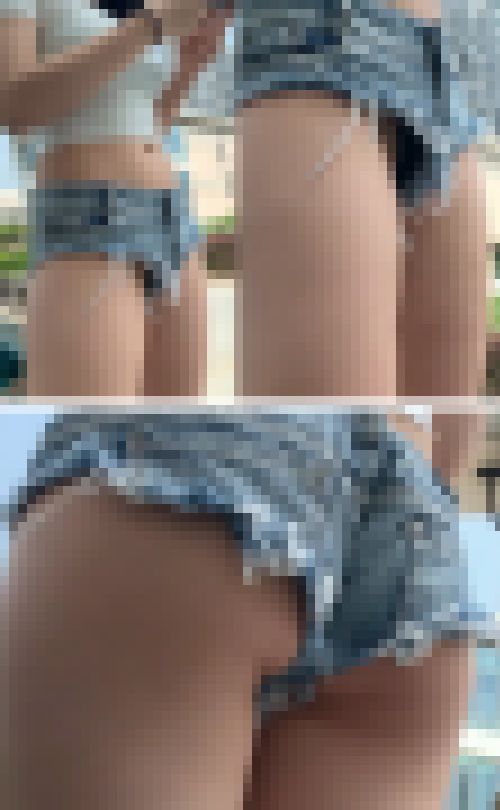 【高画質】Vol3 ピタシャツ巨乳の強烈なハミ尻美人　サンプル画像3