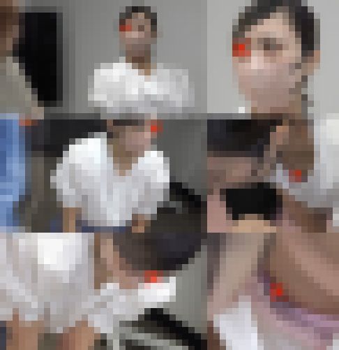 【救命講習/胸チラNo.37】美人ＯＬ/アイドル顔保育士、講習中の乳首胸チラ！！　サンプル画像1